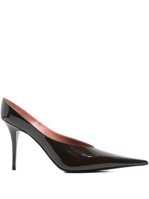 Amina Muaddi 90mm Anok mules Brown MU001090L005BR002AN