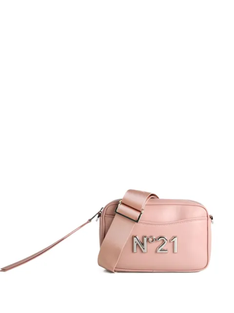 Nº21 logo-appliqué leather shoulder bag Pink 22IBP0920NP00C001