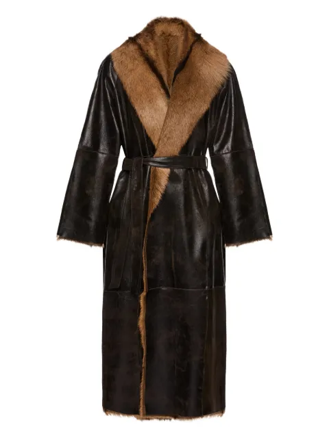 Magda Butrym belted wrap coat Brown 177925