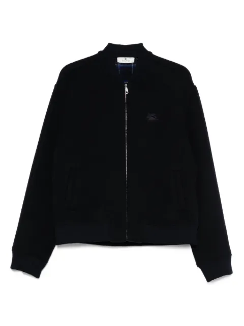 ETRO embroidered zip-up bomber jacket Blue MRBA001699TQB69