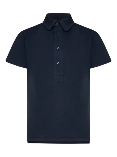FRANZESE COLLECTION Wimbledon four-button placket polo shirt Blue F0201PBLU