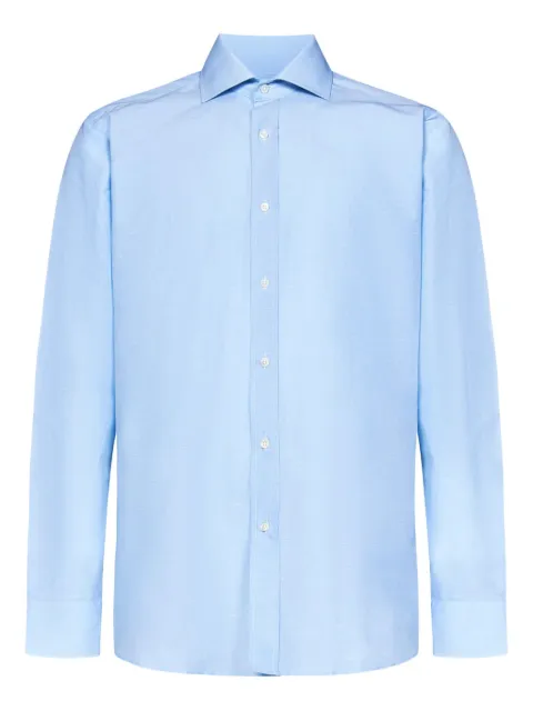 FRANZESE COLLECTION spread-collar long-sleeve shirt Blue FRAC4522CELESTE