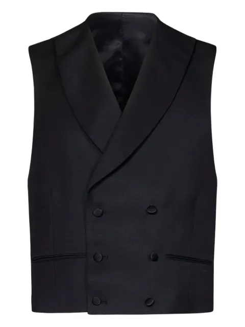 FRANZESE COLLECTION Stefano de Martino satin-trimmed suit Black X4SAVWETXAPIUP98