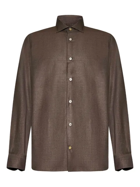 FRANZESE COLLECTION Donald Trump pointed-collar buttoned shirt Brown LIF321850FANGO