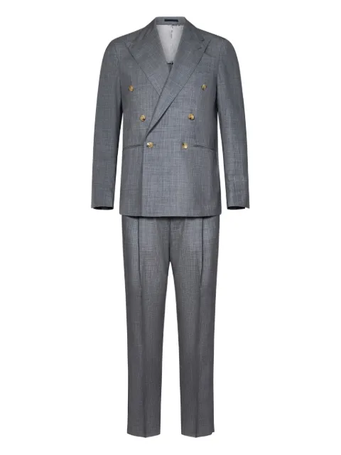 FRANZESE COLLECTION double-breasted peak-lapel suit Grey 13U95WATXAK0UE90