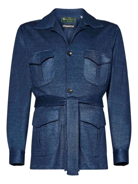 FRANZESE COLLECTION notched-lapel four-pocket jacket Blue FG45591