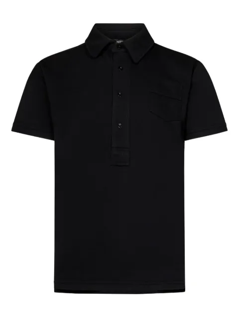 FRANZESE COLLECTION four-button placket polo shirt Black F0201PNERO