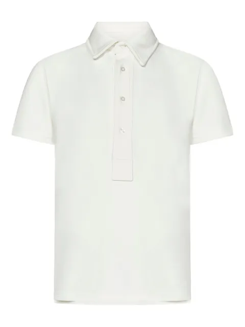 FRANZESE COLLECTION Wimbledon four-button placket polo shirt White F0201PBIANCO