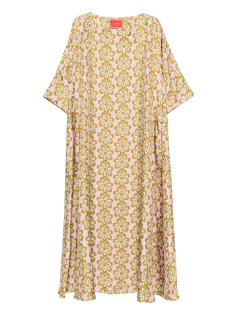 La DoubleJ floral-print silk dress Pink DRE0370SIL001CEP01PI01