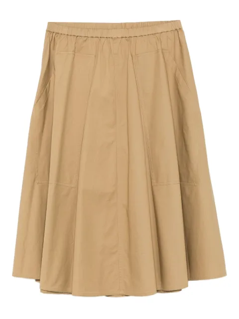 Vince elastic-waistline pocket midi skirt Neutrals V124431039