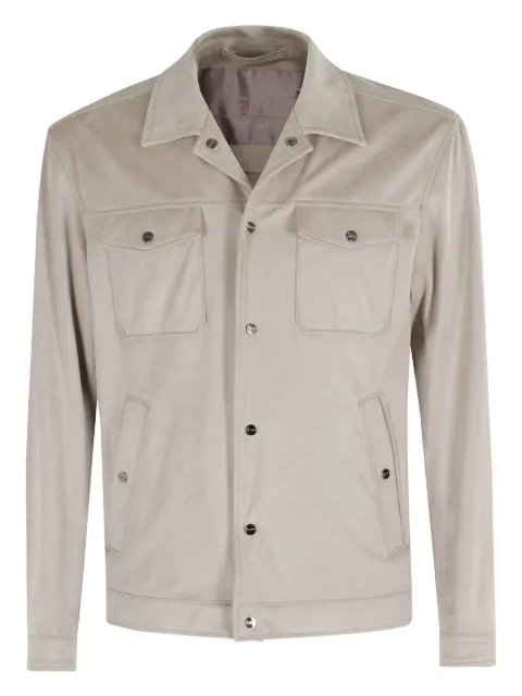 Herno patch-pocket shirt jacket Neutrals GI00072UR12737097