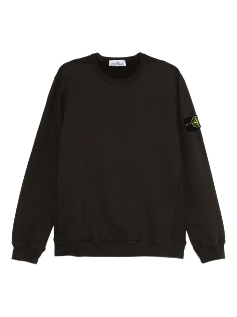 Stone Island logo-patch crew-neck sweatshirt Grey K2S156100028S0A20