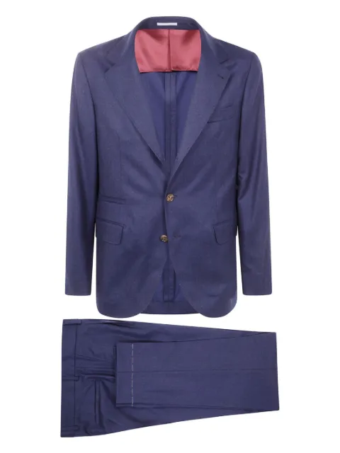Brunello Cucinelli two-button wool suit Blue ME226LDTHC396