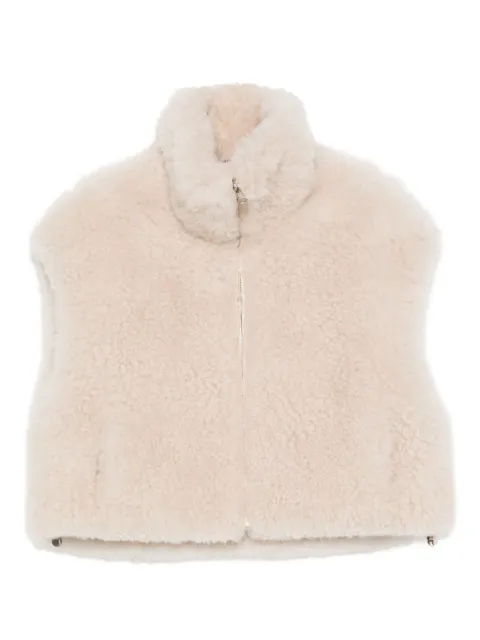 Liska high-neck gilet Neutrals YTAMQ2522