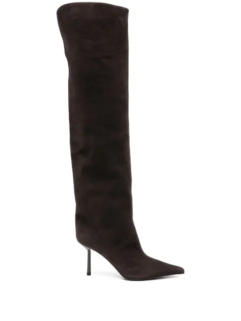 Le Silla 80mm knee-high leather boots Brown 4276C080BXPPNAE