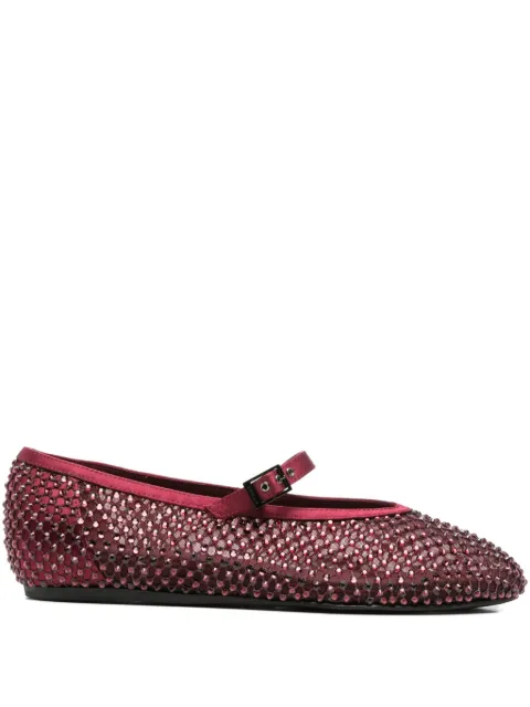 Le Silla Gilda crystal-embellished ballet flats Red 0189C020MTPPSAS