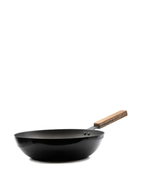 knindustrie wooden-handle wok (32cm) Black NE10432