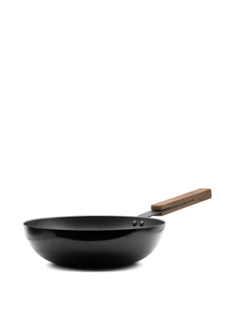 knindustrie wood-handle wok (28cm) Black NE10428