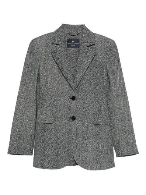 Ermanno Scervino herringbone two-button blazer Black D476I326ZFY