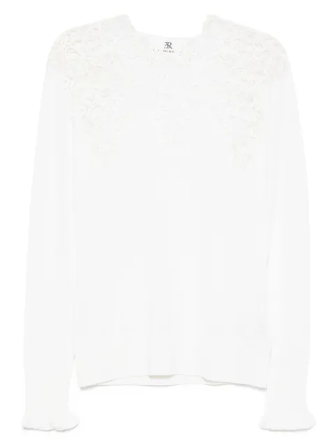 Ermanno Scervino lace-insert blouse White D475M325APLVN