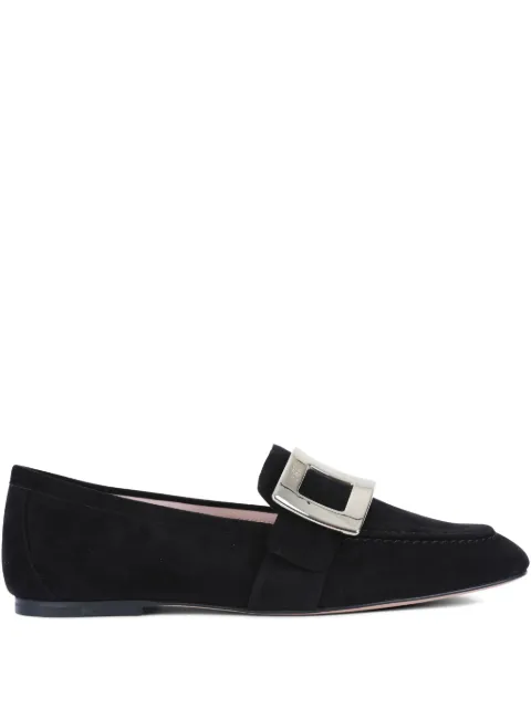 Roger Vivier buckle-detail suede loafers Black RVW63442470HR0B999