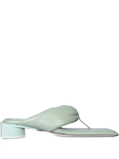 Miista 30mm knotted heeled sandals Green MI3558GREEN