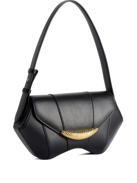 Giuseppe Zanotti curved-shape shoulder bag Black IB50000003