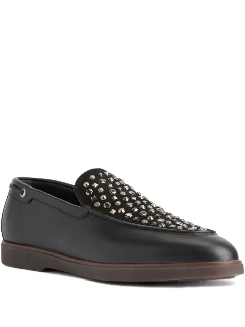 Giuseppe Zanotti studded leather loafers Black IU50014001