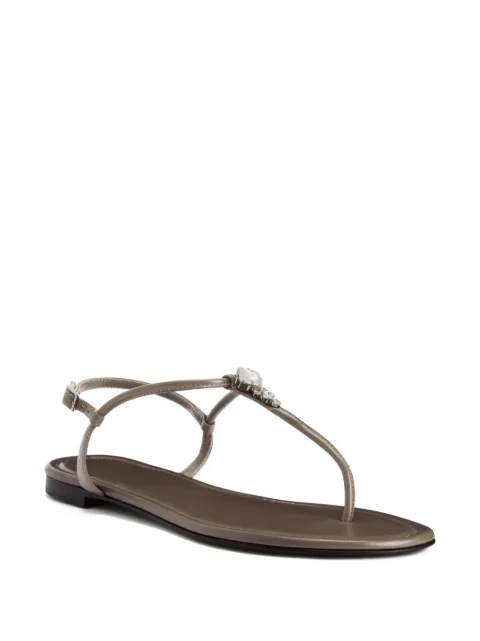 Giuseppe Zanotti Anyelle rhinestone-embellished flat sandals Grey E500053008