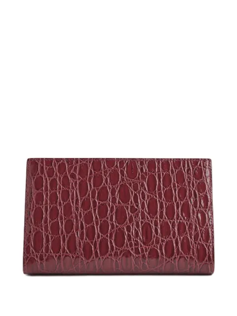 Giuseppe Zanotti crocodile-embossed clasp clutch Red EB50000009