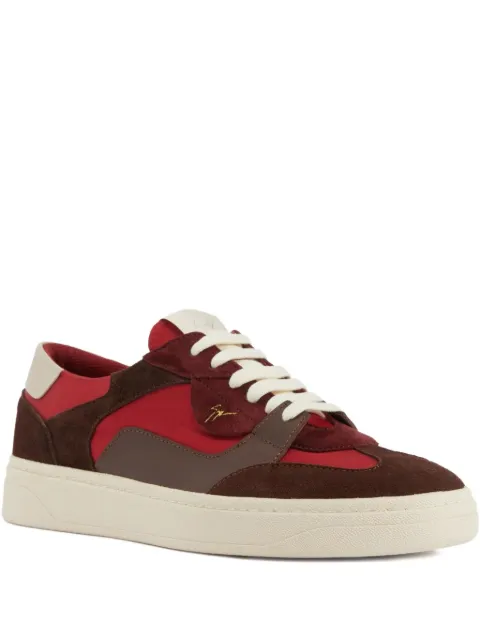 Giuseppe Zanotti Gz94 suede panelled sneakers Red RU50018005