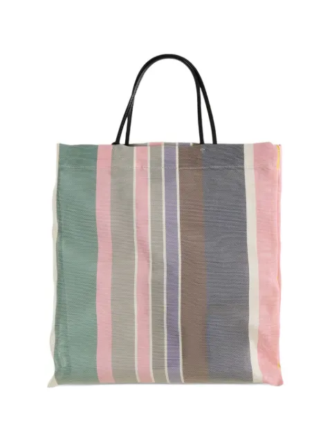 The Row mini Barn striped tote bag Pink W1832W4010