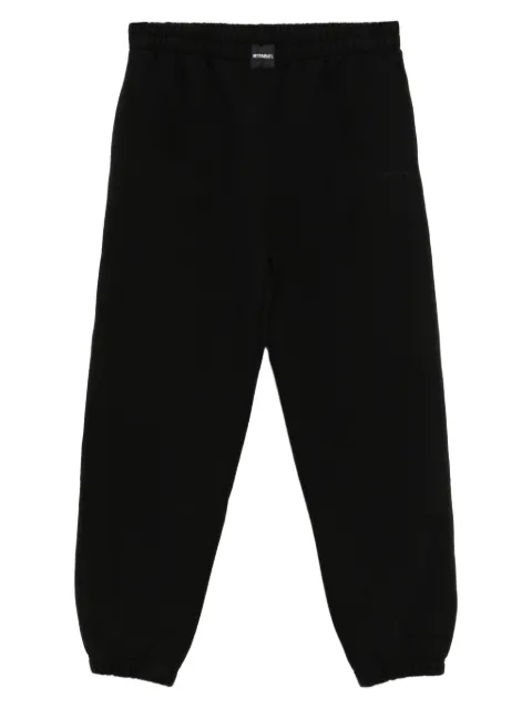VETEMENTS logo-embroidered trousers Black MAH49ZA354