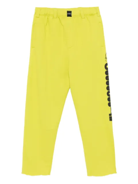 VETEMENTS graphic-print cotton trousers Green MAJ34TR219
