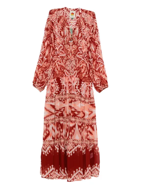 FARM Rio tropical-print maxi dress Red 335758