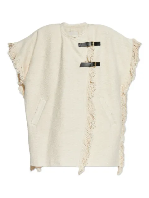 ISABEL MARANT Greya fringed coat Neutrals MA0449FBC3D04I