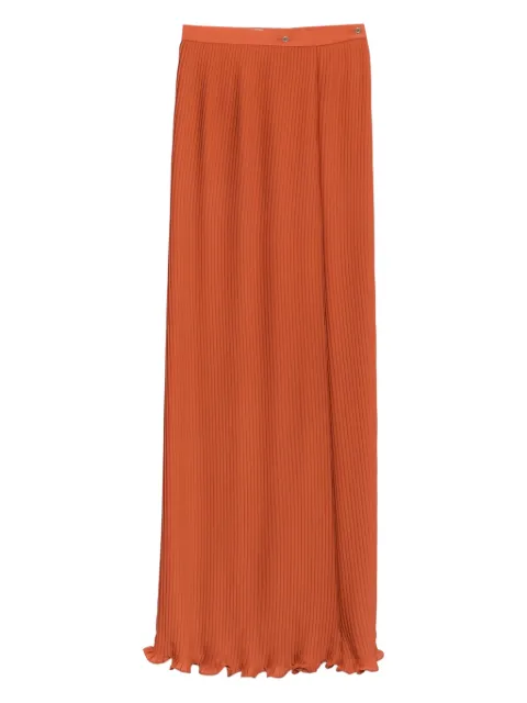 Elie Saab ribbed ruffled skirt Orange SK186NP25CH001