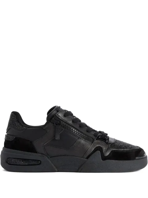 Giuseppe Zanotti Frankie crystal-embellished zip trainers Black RU50016001