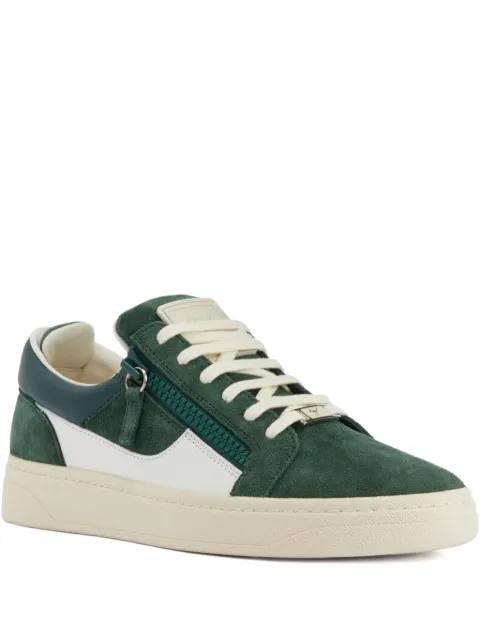 Giuseppe Zanotti Gz94 Frankie zip-detail suede trainers Green RU50010002