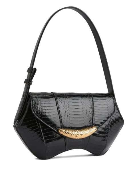 Giuseppe Zanotti Gz Day and Night snakeskin curved shoulder bag IB50001003