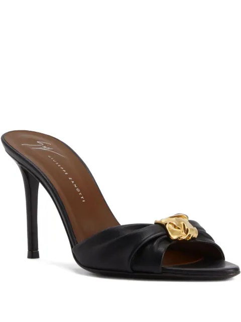 Giuseppe Zanotti 90mm Cherie pleated sandals Black I500015001