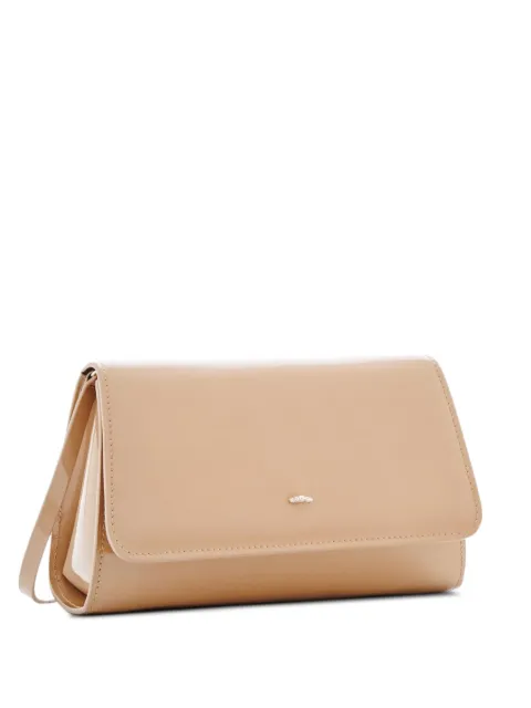 Giuseppe Zanotti mini Cleopatra patent leather flap clutch Brown IB40017008