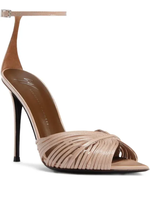 Giuseppe Zanotti 105mm Intriigo leather heeled sandals Neutrals I500012003