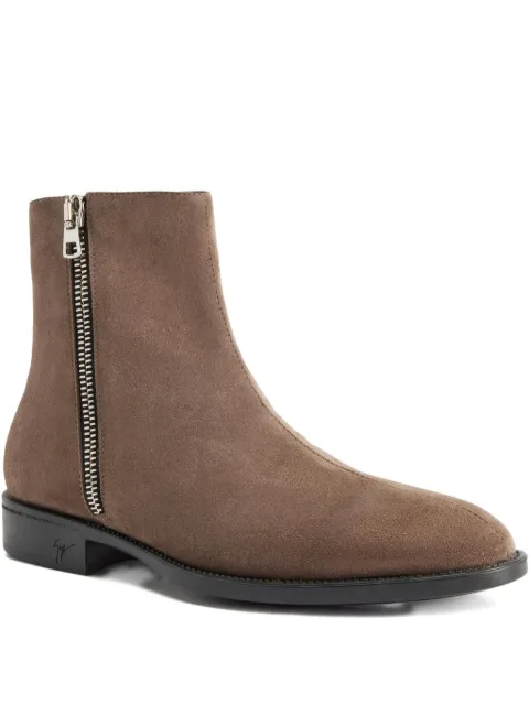 Giuseppe Zanotti Cassian zip-detail suede boots Brown IU50003004
