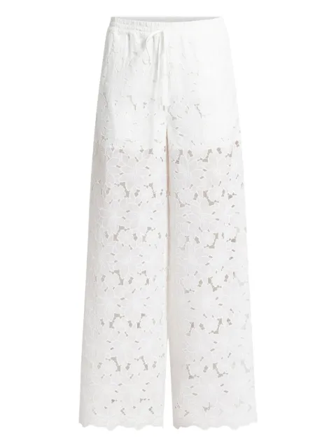 VASILIKI floral-lace trousers White SS25VAS0016