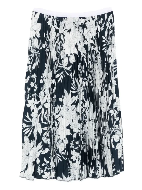Nº21 pleated floral-print midi skirt Blue 25IN2C0C0225199S6F1