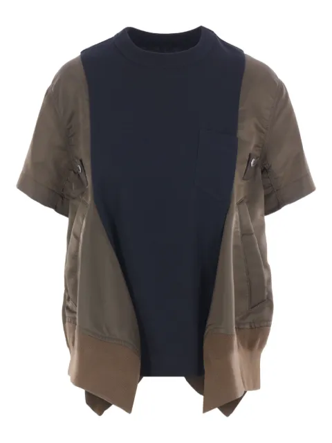sacai panelled T-shirt Green 2507998532