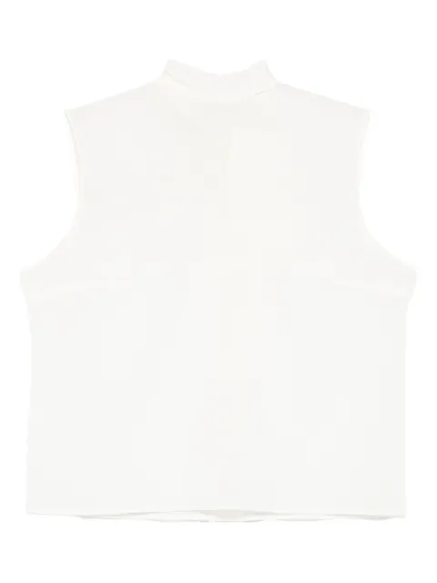Mazzarelli sleeveless mock-neck top White LOULOU260