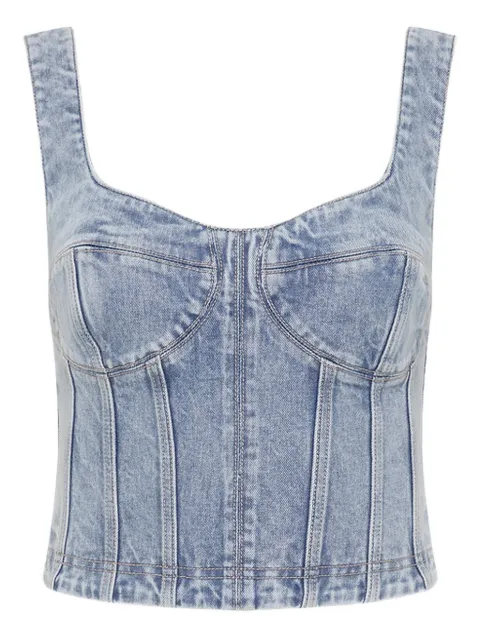 Rebecca Vallance denim corset top Blue RVD25032642