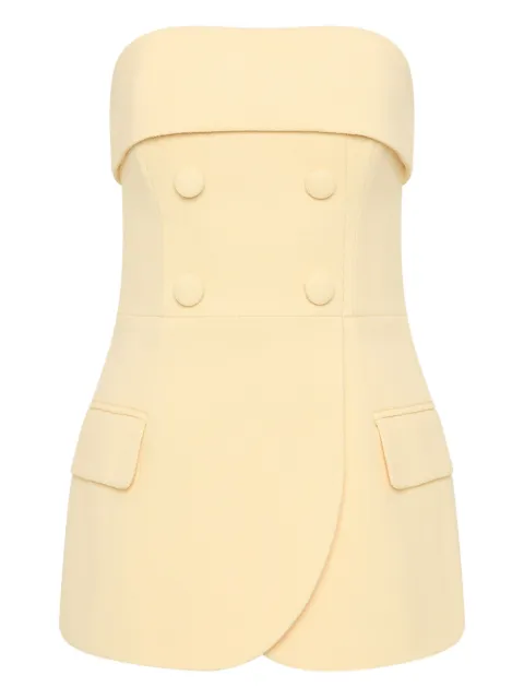 Rebecca Vallance strapless double-breasted top Yellow 25032610